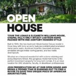 OPEN HOUSE | Lonas & Elizabeth Williams House